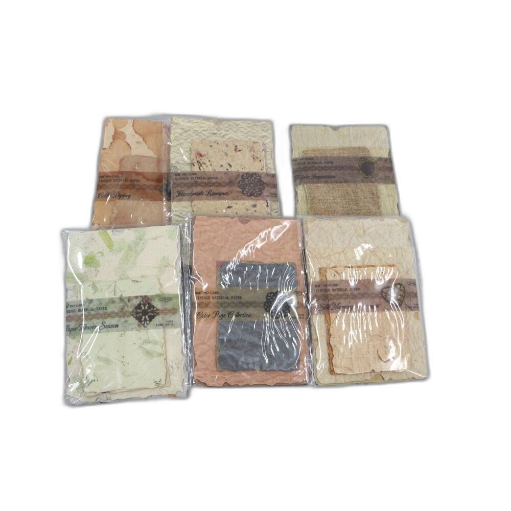 Lot of Vintage Material Scrapbooking Junk Journaling Pack of 6 Assorted